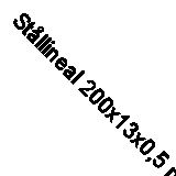 Stållineal 200x13x0,5 mm rustfri med 90Â° krog front mm/mm - bagside Â½ mm/Â½ mm Diesella